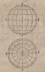 Sfera poliedrica con meridiani e paralleli